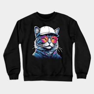 Vintage Cat Crewneck Sweatshirt